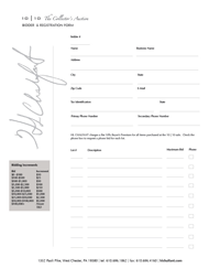 10 |10 Auction Bid Form