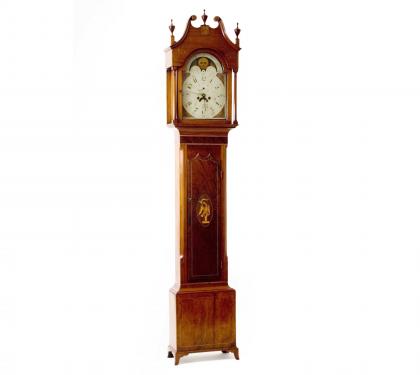 Rare Mahogany Hepplewhite Tall Case Clock 