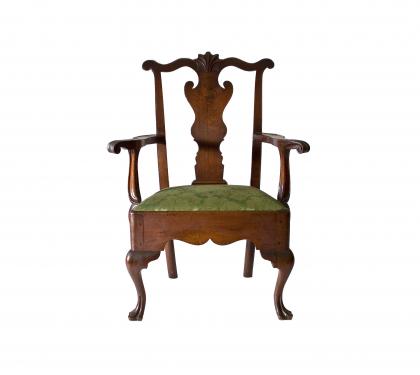 Walnut Queen Anne Armchair (SOLD)