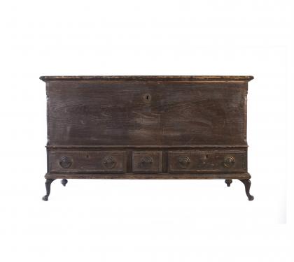 Very Unusual Pine Painted Blanket Chest