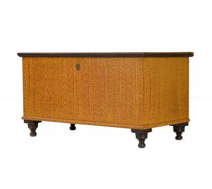 Pine Sheraton Grain-Painted Blanket Chest