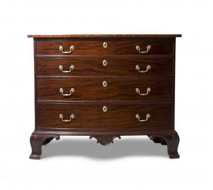 Mahogany Chippendale Bow-Front Chest of Drawers (SOLD)