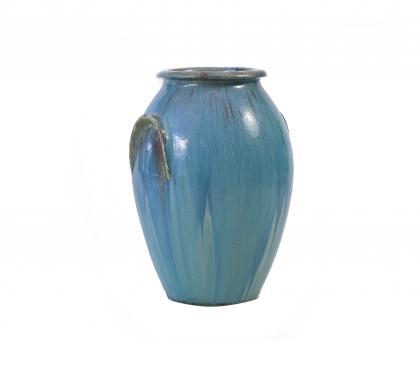 Large Galloway Glazed Urn with Excellent Verdigris Patina (SOLD)