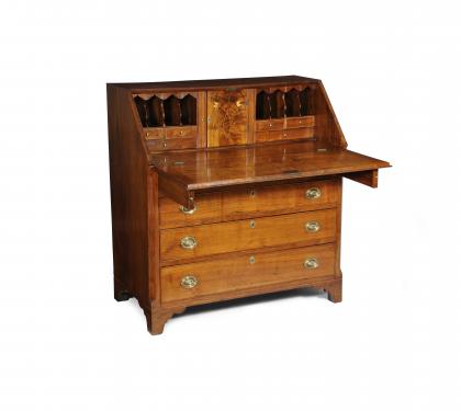 Walnut Hepplewhite Slant Front Desk