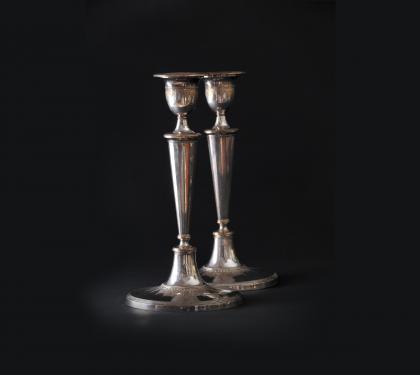 Pair of Sheffield Silver Plated Candlesticks (SOLD)