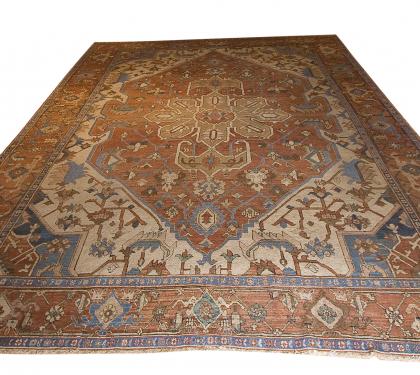 Antique Serapi Oriental Carpet