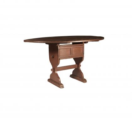 Exceptional Pine Painted Hutch Table