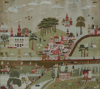 A Schwenkfelder Woolwork Townscape (SOLD)