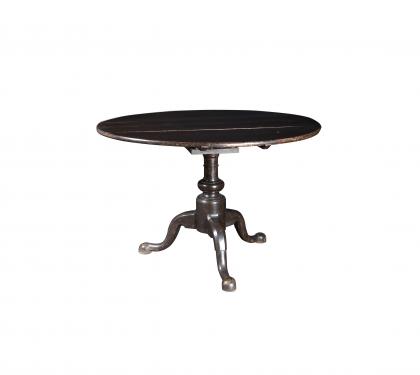 Unusual Dark-Brown Painted Tea Table
