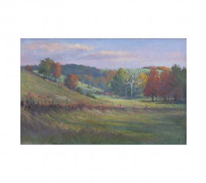 Oil on Panel Entitled "Sunset Near Unionville" by Michael Stuart Traines