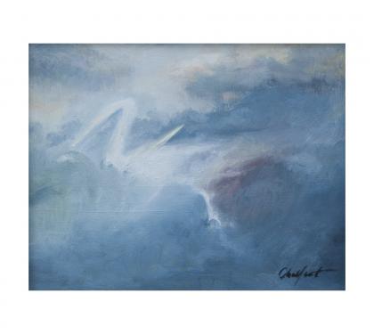 Oil on Board Entitled &quot;Zephyr&quot; by Richard Chalfant 