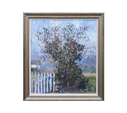 Acyrlic on Panel Entitled&quot; Persimmon Tree Cape, May Point &quot; by John Suplee