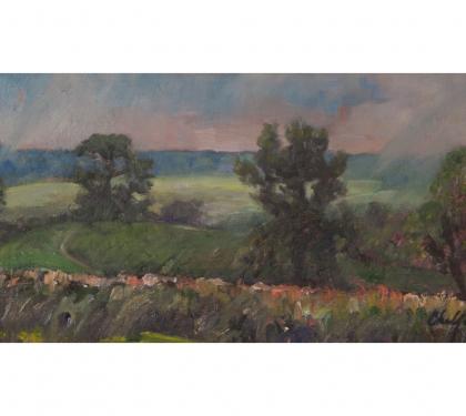 Oil on Panel Entitled &quot;Summer Squall&quot; by Richard Chalfant