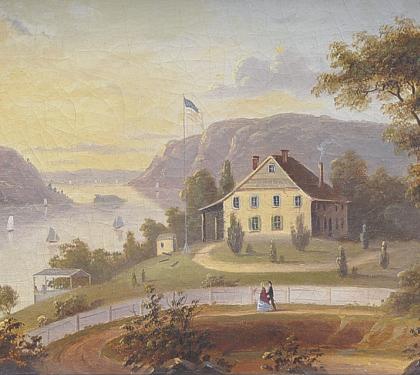 Oil on Canvas Hudson River Valley Scene