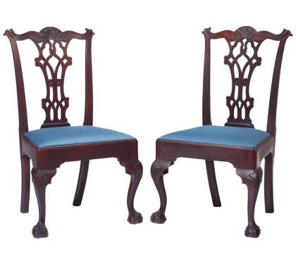 Pair of Mahogany Chippendale Side Chairs