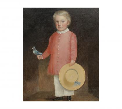 Oil on Canvas Portrait of Boy