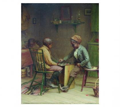 Oil on Copper Entitled &quot;The Visiting Champion&quot; (SOLD)