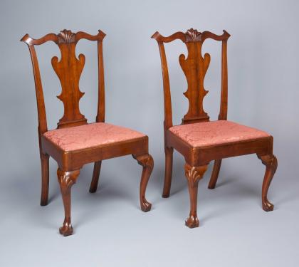 Walnut Queen Anne Side Chairs