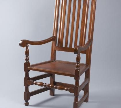 Very Rare Walnut Wainscot Arm Chair