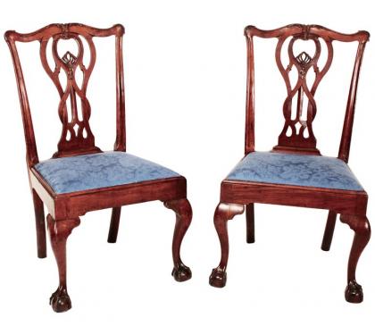 Baltimore Mahogany Chippendale Side Chairs