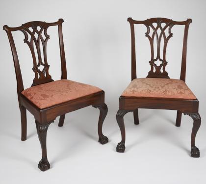 Pair of Mahogany Chippendale Chairs (SOLD)