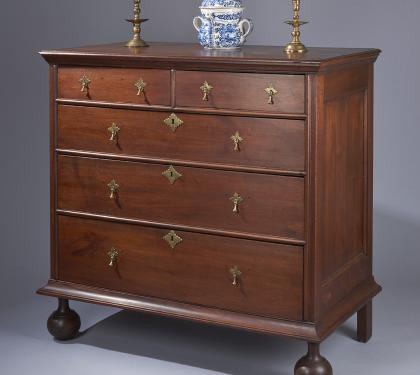 Walnut William and Mary Chest of Drawers