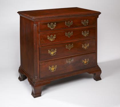 Diminutive Walnut Chippendale Low Chest