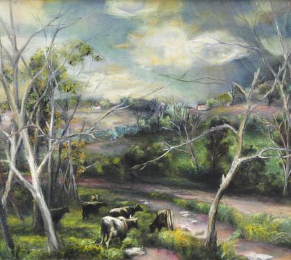 Oil on Canvas Landscape by Grace Gemberling Keast