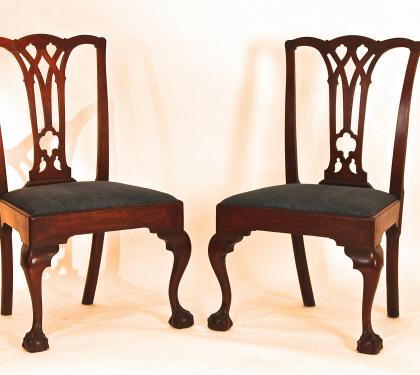 Pair of Mahogany Chippendale Side Chairs