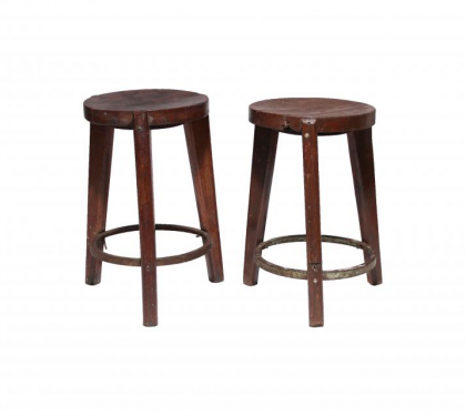 Pair of Teak Stools by Pierre Jeanneret (SOLD)