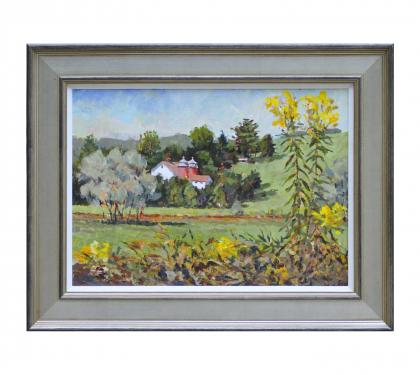 Acrylic on Linen Panel Entitled &quot;After the Flood, Valley Creek at Conner Road&quot; by John Suplee