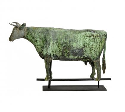 Copper &amp; Zinc Cow Weathervane (SOLD)