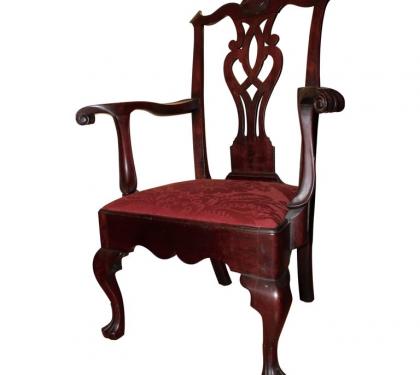 Walnut Chippendale Armchair