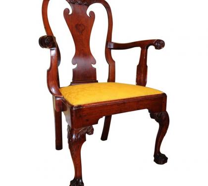 Walnut Chippendale Armchair