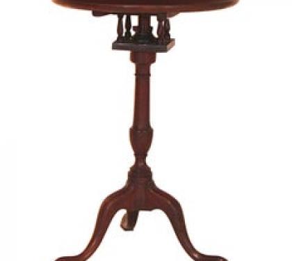 Mahogany Dish Top Candle Stand