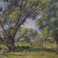 Oil on Canvas Landscape by A.V. Greene Oil on Canvas Landscape by A.V. Greene