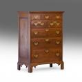 Walnut Chippendale Semi-High Chest of Drawers 