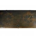 A Striking Polychrome Painted Dower Chest