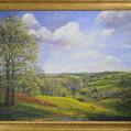 Oil on Canvas Entitled &quot;Green Valley&quot; by Richard Chalfant