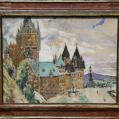 Oil on Board Entitled “Chateau Frontenac, Quebec, Canada" - frame