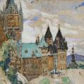 Oil on Board Entitled “Chateau Frontenac, Quebec, Canada" - no frame
