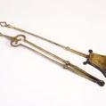 Very Rare Early Pair of Ball Brass Fire Tools (SOLD)