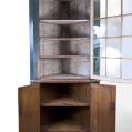 Pine Painted Chippendale One-Piece Corner Cupboard Pine Painted Chippendale One-Piece Corner Cupboard