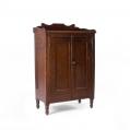 Diminutive Pine Red and Black Grain Painted Jelly Cupboard 