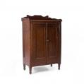 Diminutive Pine Red and Black Grain Painted Jelly Cupboard Diminutive Pine Red and Black Grain Painted Jelly Cupboard