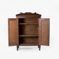 Diminutive Pine Red and Black Grain Painted Jelly Cupboard 