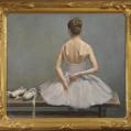 Oil on Linen Entitled "Pause" by Michael Stuart Traines Oil on Linen Entitled "Pause" by Michael Stuart Traines