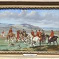 Four Oil on Board Hunt Scenes Four Oil on Board Hunt Scenes