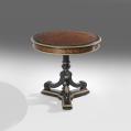 Ebonized Victorian Circular Center Table