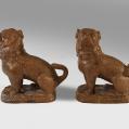 Pair of Redware French Bull Dogs (SOLD)